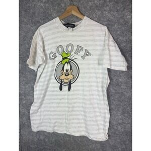 Vintage Disney Goofy Tshirt Mens Medium Epcot Movie Tv Show Striped Cartoon 90s